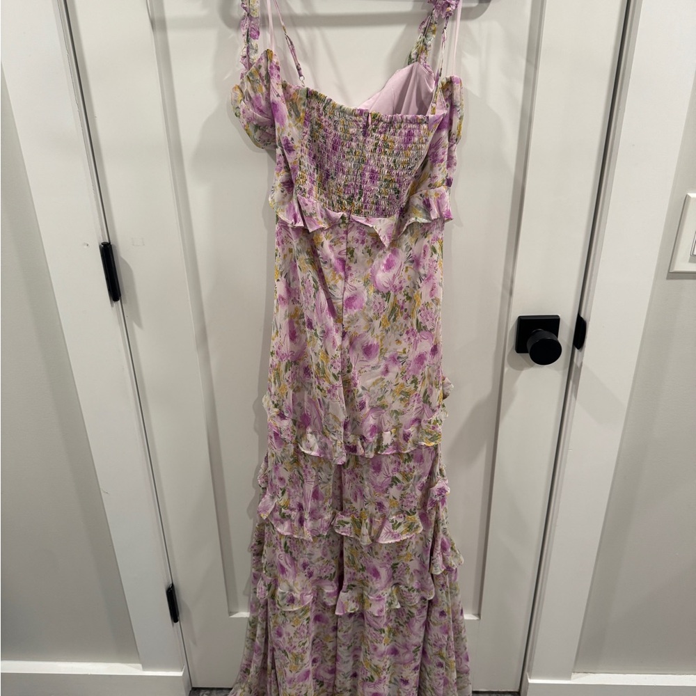 Astr the label Women's Olina Printed Ruffled Sleeveless Maxi Dress - Picture 5 of 5